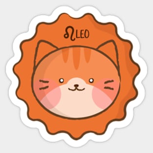 Leo Cat Sticker